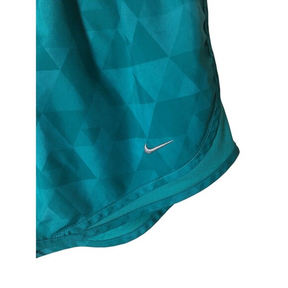Nike Running Shorts Women's Size Medium Cyan Blue Dri Fit Geometric Stretch - Picture 3 of 6